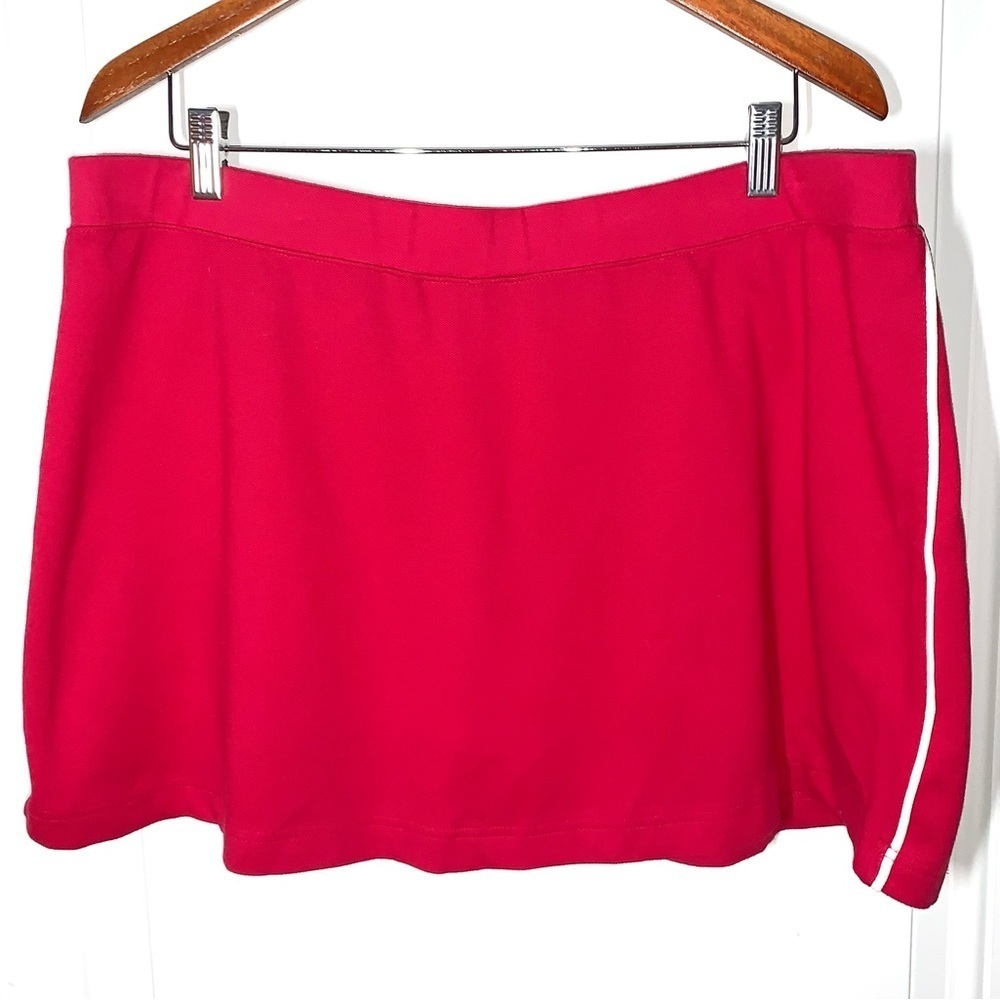 PROSPIRIT Red Mini Skort with white Stripes on the side XXL